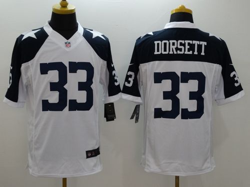 Nike Cowboys #33 Tony Dorsett White Thanksgiving Throwback Men's Stitched NFL Limited Jersey